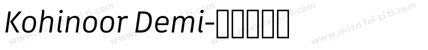 Kohinoor Demi字体转换
